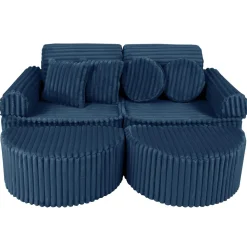 MEOWBABY - Sofá Infantil Churros Pocket Max Color Azul Medianoche* Entretenimiento·Hamacas Y Columpios|Estilo De Vida