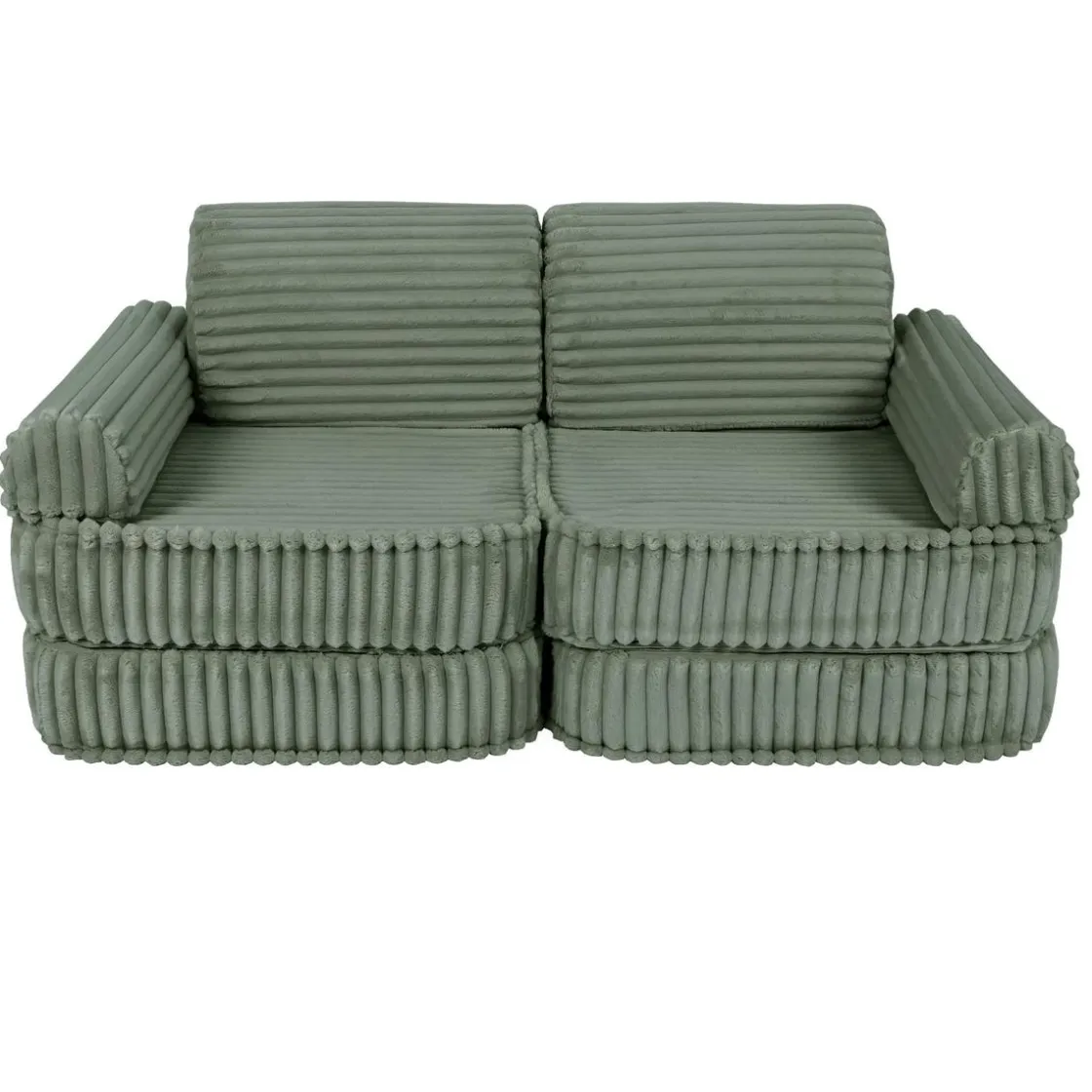 MEOWBABY - Sofá Infantil Churros Pocket Plus Color Verde Olive Sage