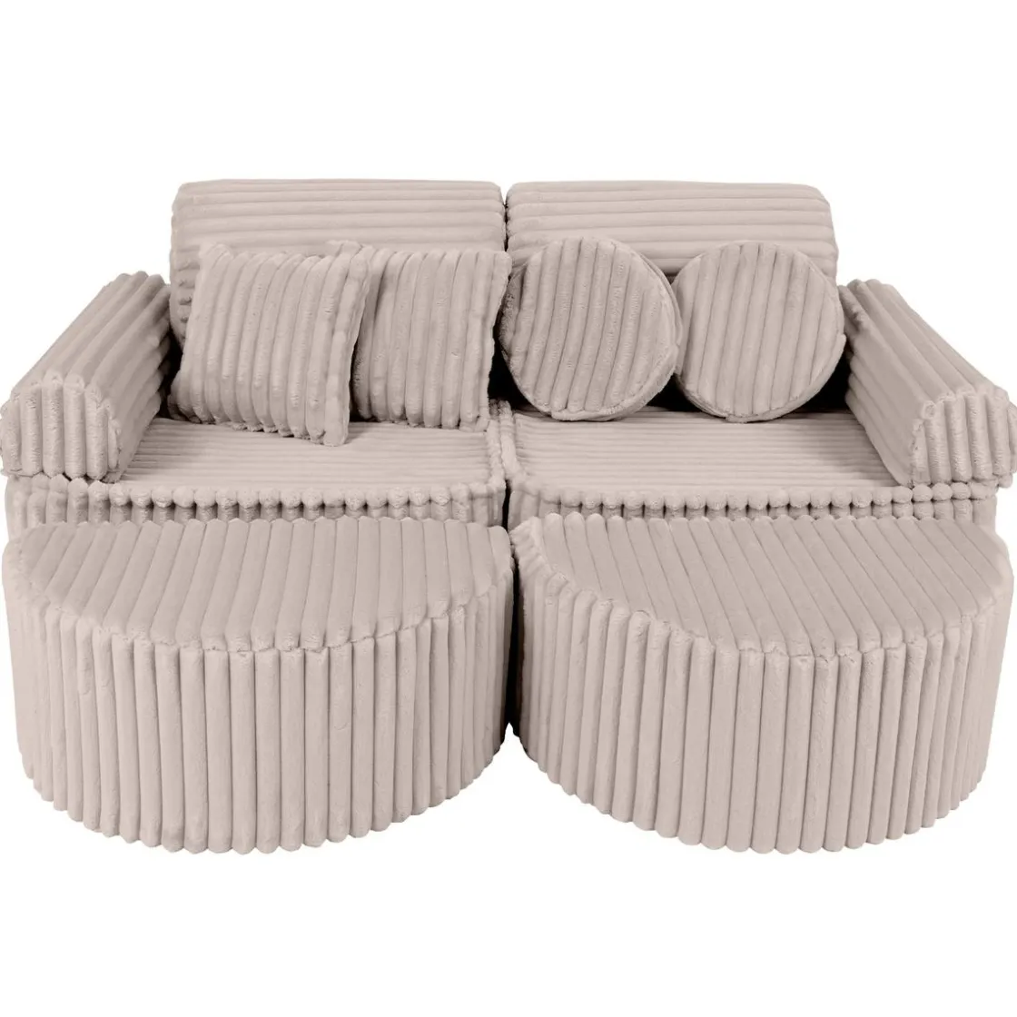 MEOWBABY - Sofá Infantil Churros Pocket Max Color Beige Pebble