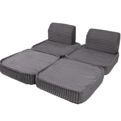 MEOWBABY - Sofá Infantil Churros Pocket Basic Color Gris Moon Dust* Entretenimiento·Hamacas Y Columpios|Estilo De Vida