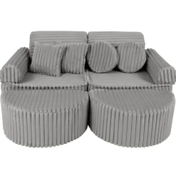 MEOWBABY - Sofá Infantil Churros Pocket Max Color Gris Moon Dust* Entretenimiento·Hamacas Y Columpios|Estilo De Vida