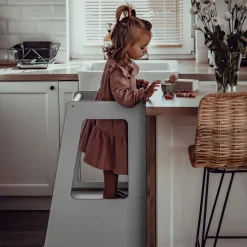 MEOWBABY - Torre de aprendizaje de Madera con pizarra