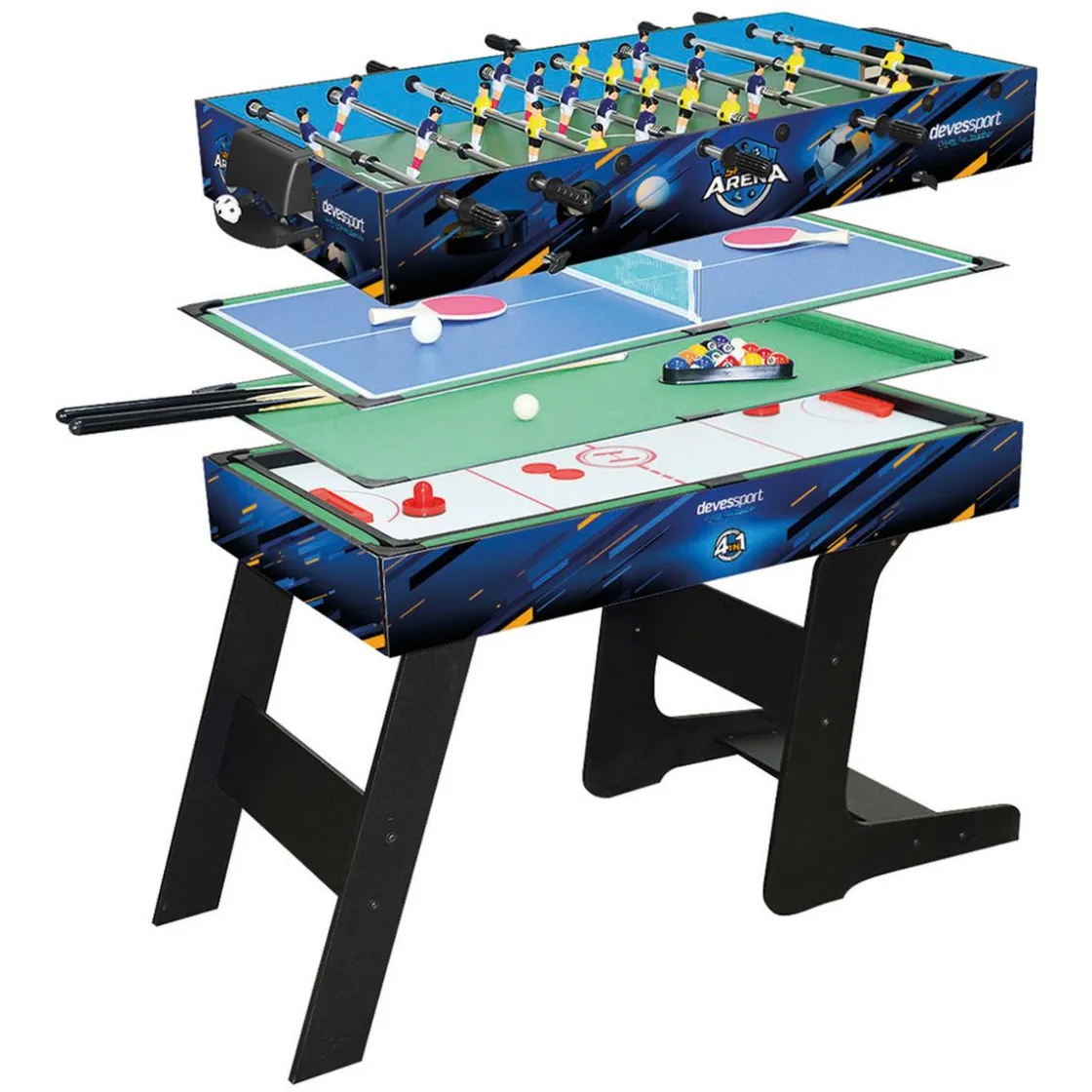 PL OCIOTRENDS Mesa Multijuegos 122 cm Plegable 4 en 1