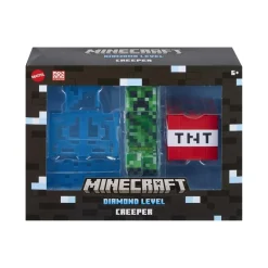 MATTEL Minecraft - Figura articulada Creeper Nivel Diamante con accesorios ㅤ