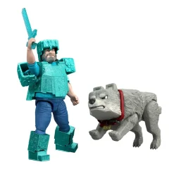 MATTEL Minecraft - Pack 2 figuras Steve y Wolf