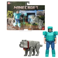 MATTEL Minecraft - Pack 2 figuras Steve y Wolf
