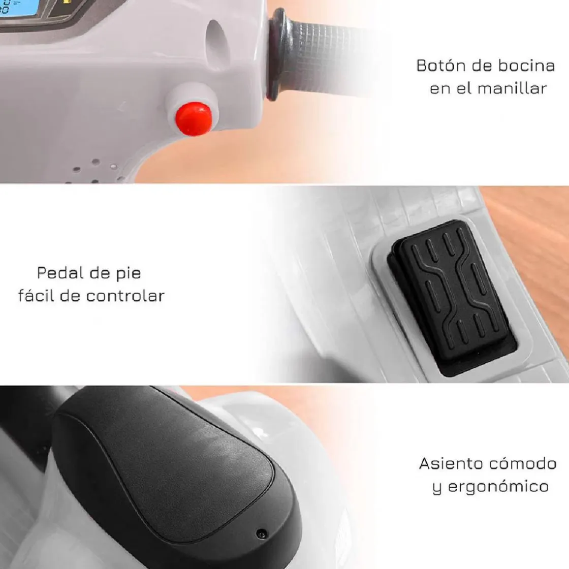 PL OCIOTRENDS Mini Vespa blanca 6V