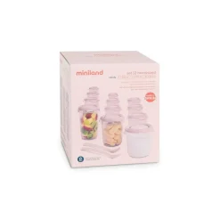 MINILAND - Pack 12 Recipientes Hermetizados Multiuso ㅤ* Preparación Comida Y Accesorios·Termos, Recipientes Y Contenedores