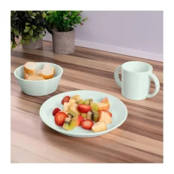 MINILAND - Vajilla infantil Round menta* Preparación Comida Y Accesorios·Platos Y Cubiertos Infantiles