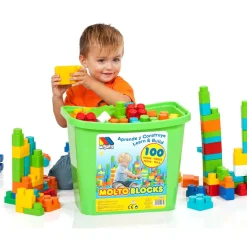 MOLTO - Contenedor 90 Bloques* Juguetes De Construcción