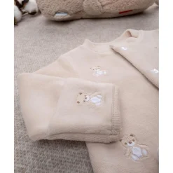 Prenatal Mono de bebé beige con osito de regalo