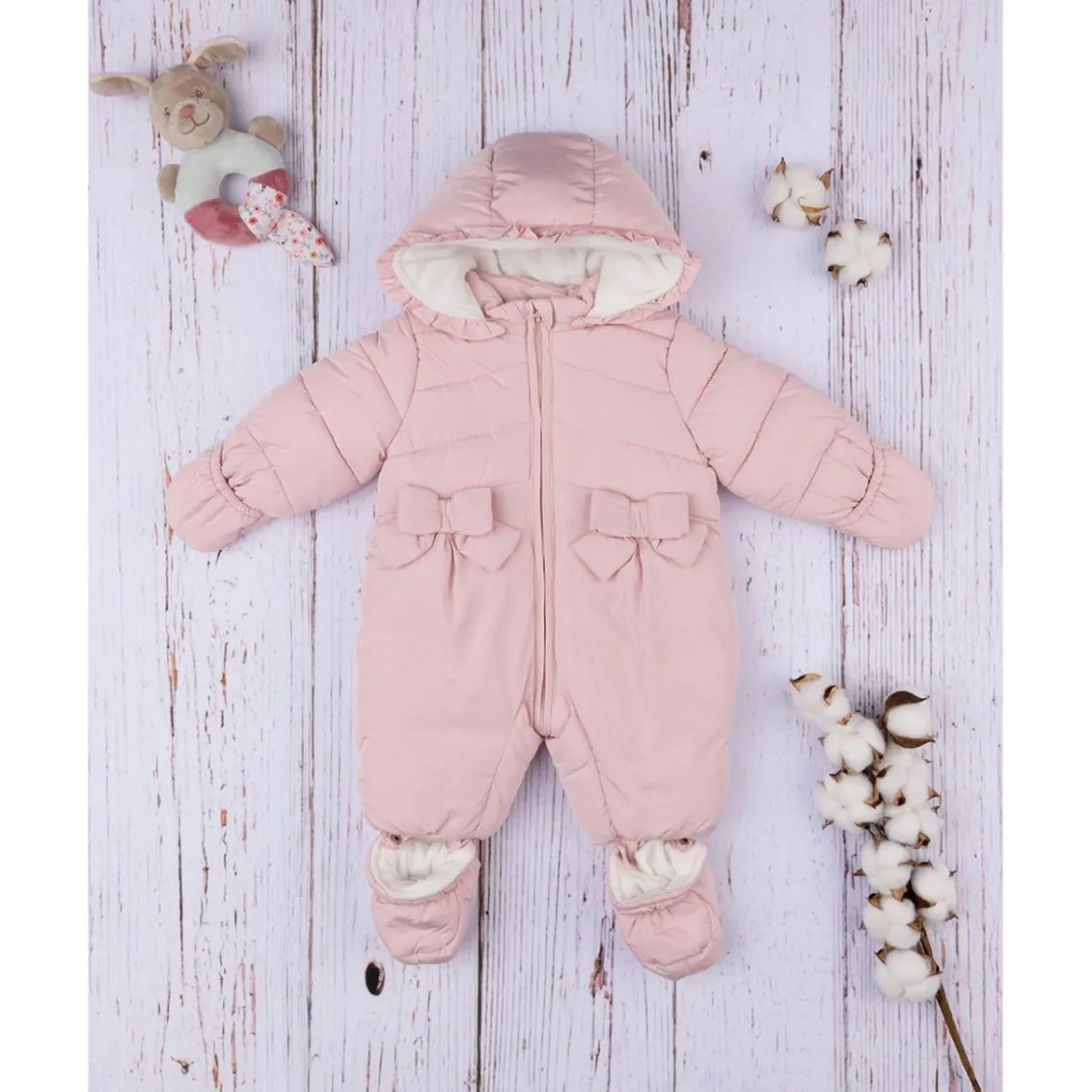 Prenatal Mono de nieve para niña de nylon rosa