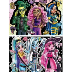 EDUCA BORRAS Monster High - Set de 2 puzzles infantiles de 100 piezas con imágenes de Monster High