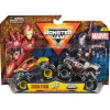 MONSTER JAM - Pack 2 vehículos Marvel - Iron Man vs War Machine