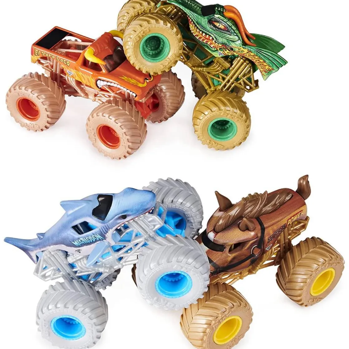 SPIN MASTER Monster Jam - Pack 4 vehículos Power Beasts