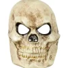 CLEMENTONI Máscara facial de calavera con pino, en blanco ㅤ