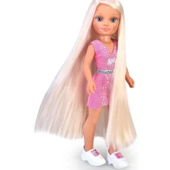 NANCY - Muñeca con pelo súper largo y accesorios para crear peinados ㅤ