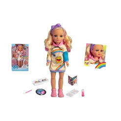 NANCY - Muñeca maquillaje arcoirirs