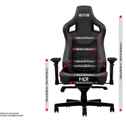 NEXT LEVEL RACING - Elite Chair Black Leather & Suede Edition* Videojuegos
