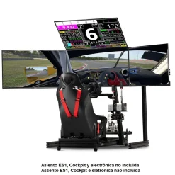 NEXT LEVEL RACING - Soporte cuatro monitores Elite Black* Videojuegos