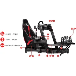 NEXT LEVEL RACING Cockpit Aluminium Simulator para sillón Gaming Wheel Plate Edition* Videojuegos
