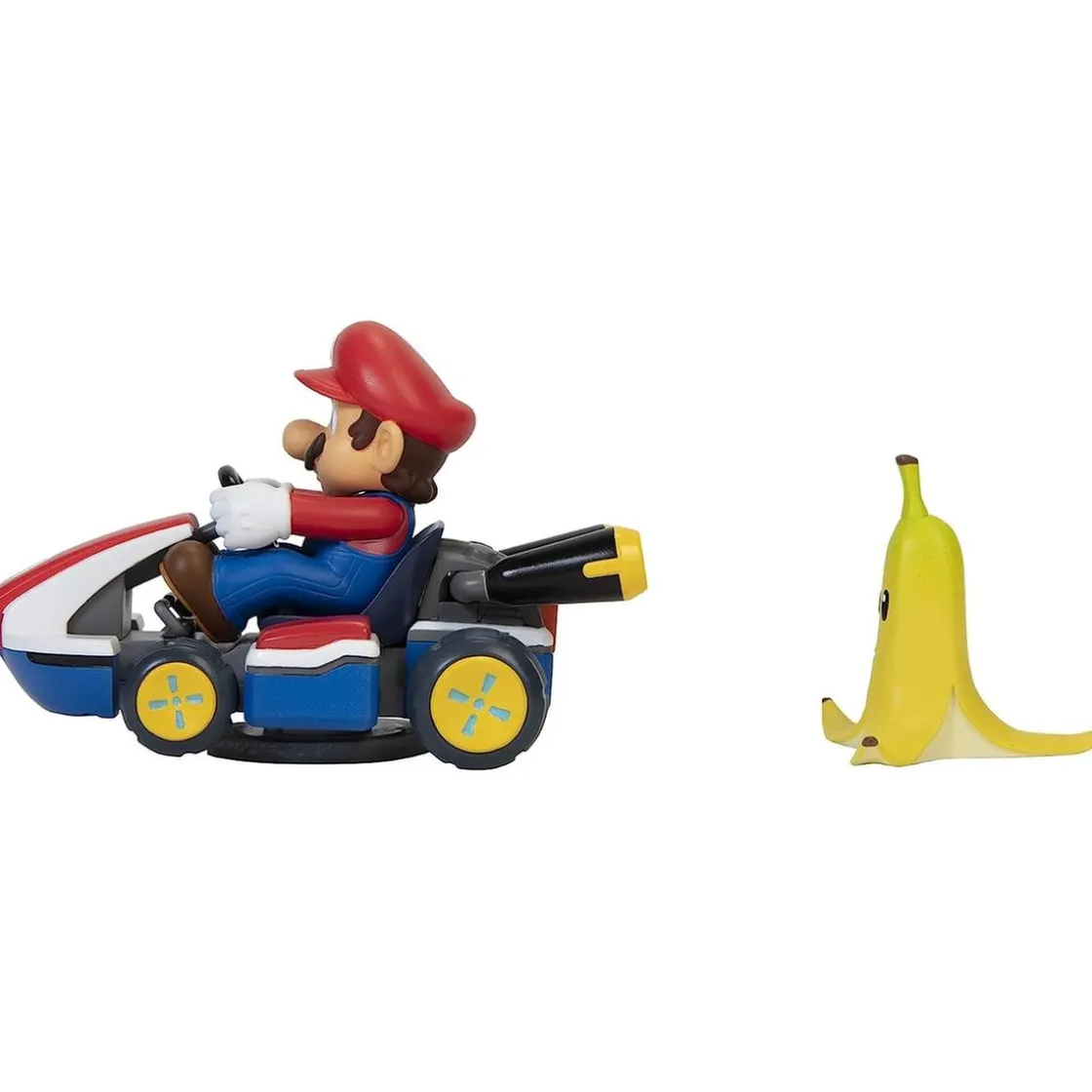 NINTENDO - Super Mario - Vehículo acrobático de Super Mario Kart con plátano y giros 360º ㅤ