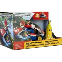 NINTENDO - Super Mario - Vehículo acrobático de Super Mario Kart con plátano y giros 360º ㅤ