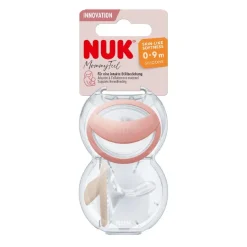 NUK - Pack 2 chupetes Mommy Feel Silicona 0-9 meses Rosa/Beige