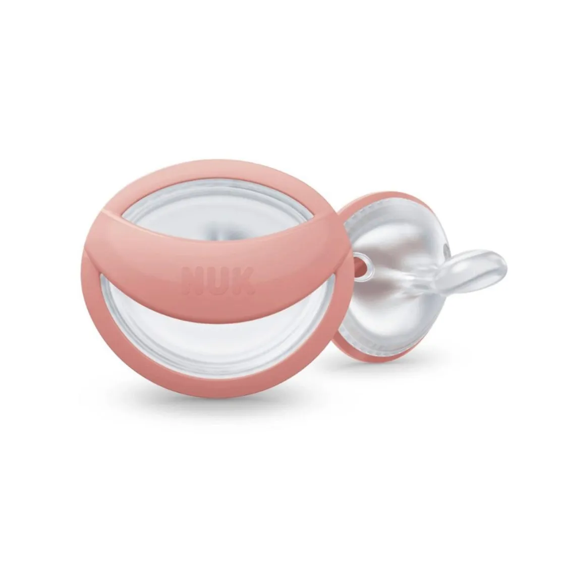 NUK - Pack 2 chupetes Mommy Feel Silicona 0-9 meses Rosa/Beige