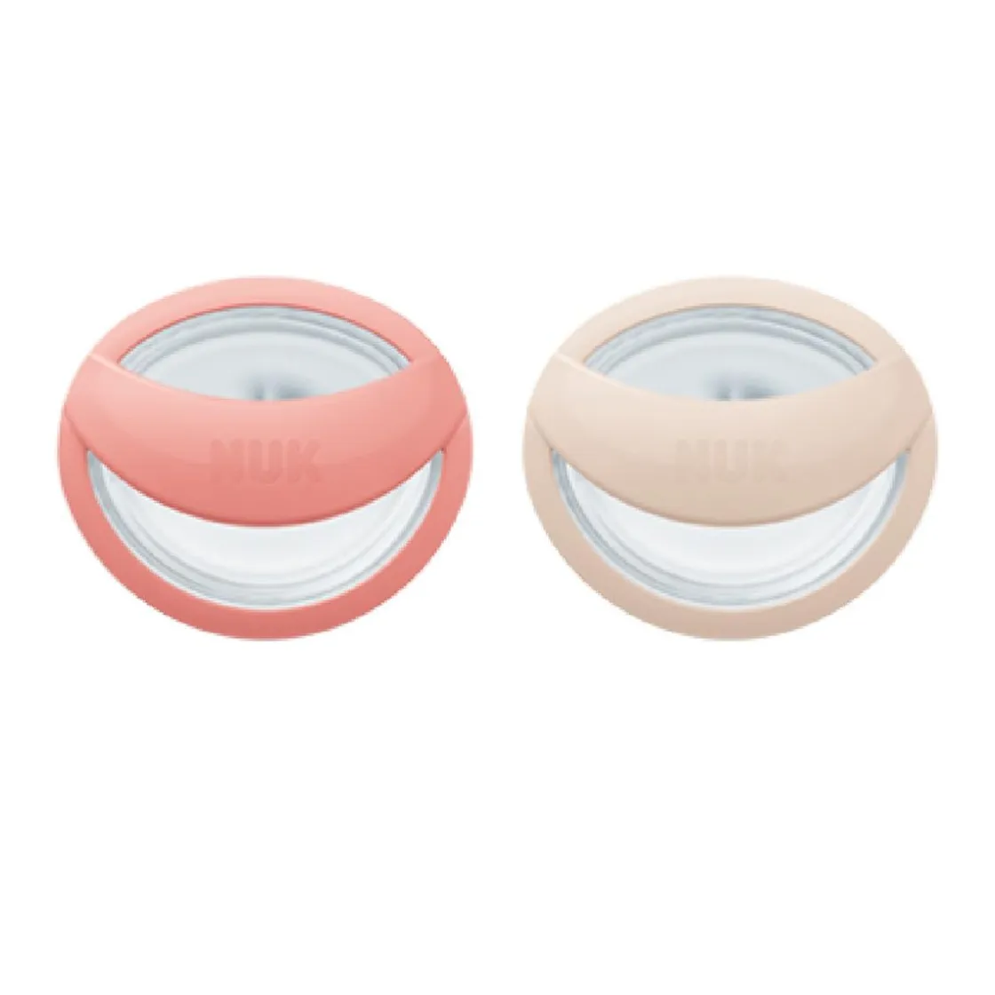 NUK - Pack 2 chupetes Mommy Feel Silicona 0-9 meses Rosa/Beige