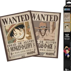 ABYSSE CORP One Piece - Set 2 pósters Chibi Wanted Luffy & Ace 52 x 38 cm* Merchandising|Friki Zone