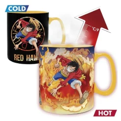ABYSSE CORP One Piece - Taza Térmica Mágica Luffy y Sabo 460 ml* Merchandising