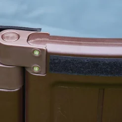 Outsunny - Arenero con Asientos y Cubierta Impermeable