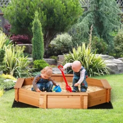 Outsunny - Arenero de Madera para Niños