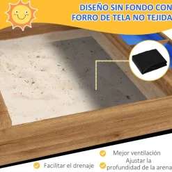 Homcom Outsunny - Arenero de madera Casita* Juguetes De Verano