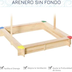Outsunny - Arenero de madera