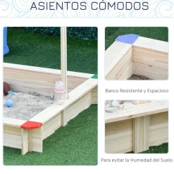 Outsunny - Arenero de madera