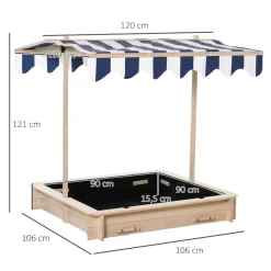OUTSUNNY - Arenero de madera* Columpios