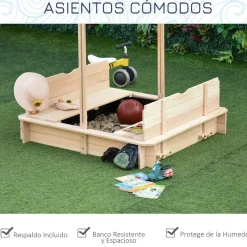 OUTSUNNY - Arenero de madera* Columpios