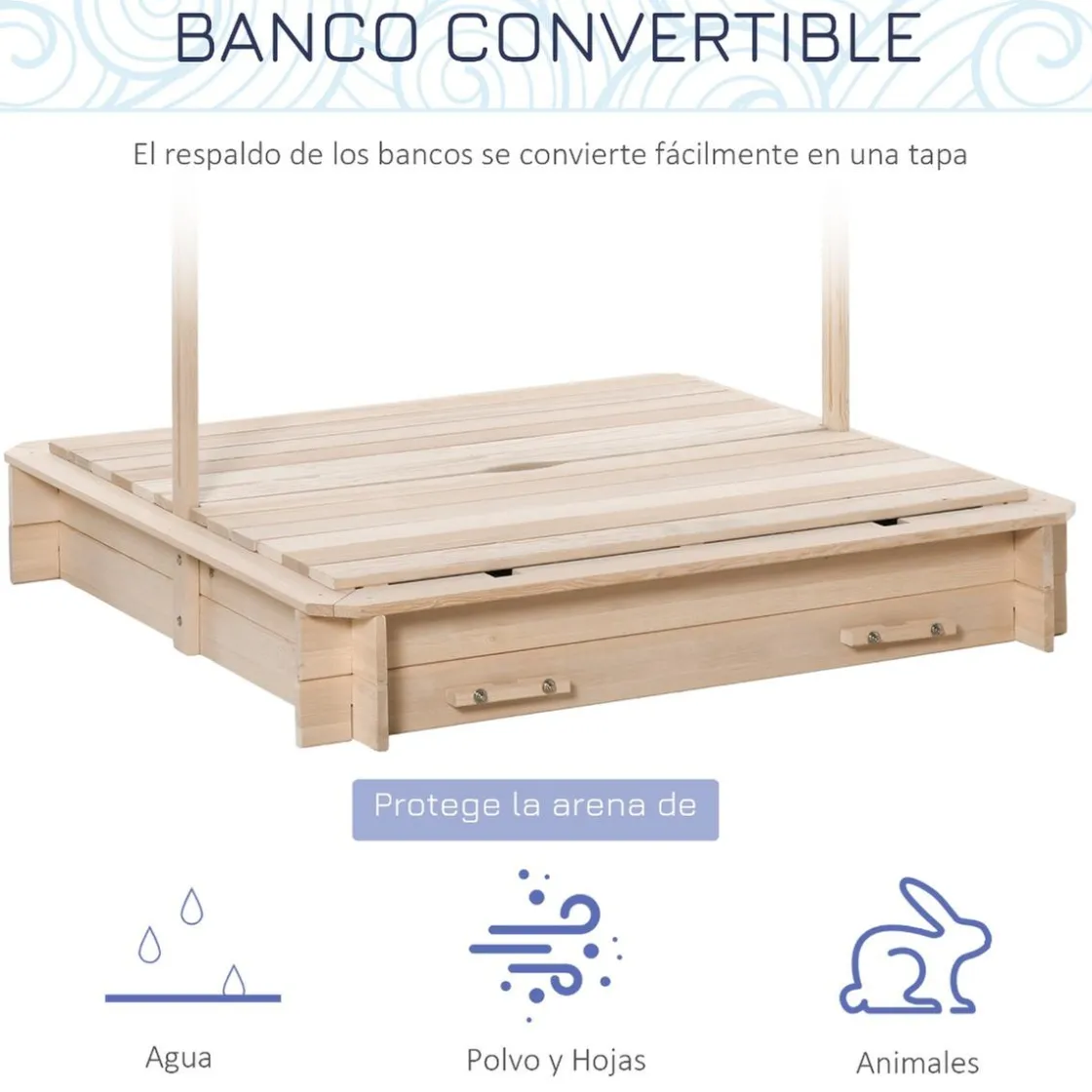 OUTSUNNY - Arenero de madera* Columpios