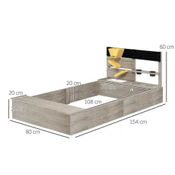 Outsunny - Arenero infantil de madera con juegos