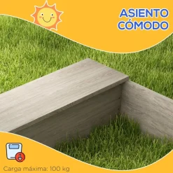 Outsunny - Arenero infantil de madera con juegos