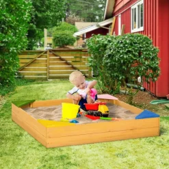 Outsunny - Arenero infantil de madera