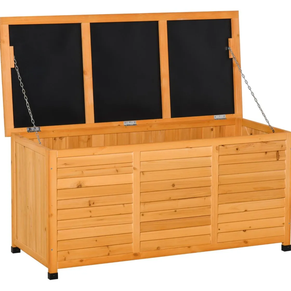 Outsunny - Baúl de jardín de madera