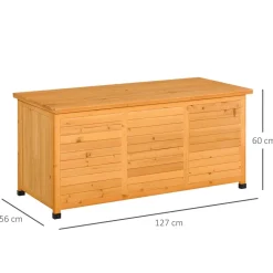 Outsunny - Baúl de jardín de madera