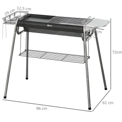Outsunny - Barbacoa de carbón portatil con parrilla y plancha* Juguetes De Verano