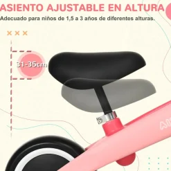 AIYAPLAY Outsunny - Bicicleta equilibrio Naranja con manillar giratorio