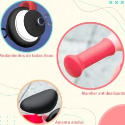 AIYAPLAY Outsunny - Bicicleta equilibrio Naranja con manillar giratorio