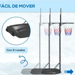 SPORTNOW Outsunny - Canasta baloncesto regulable con base rellenable* Deportes