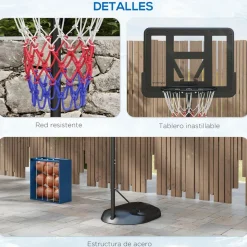 SPORTNOW Outsunny - Canasta baloncesto regulable con base rellenable* Deportes
